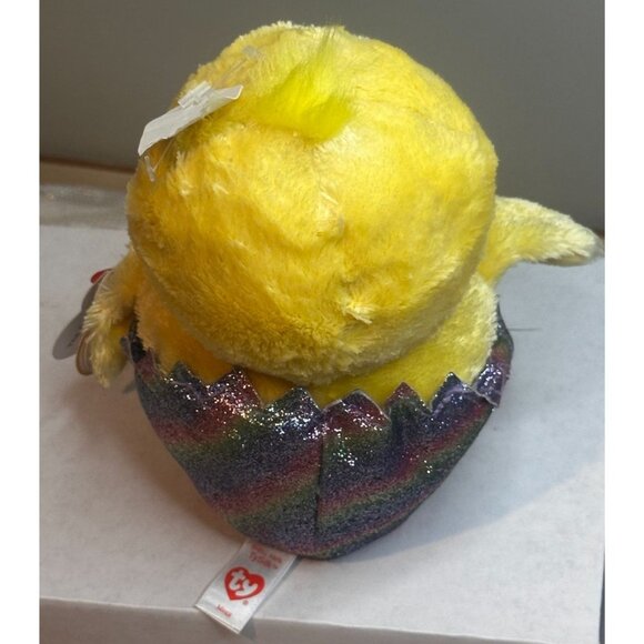 Ty Beanie Boos Chick Plush Yellow Toy With Glitter Eggshell Tag Easter Basket - Picture 3 of 4